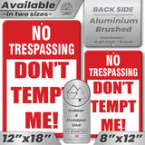 Do Not Tempt Me Warning Sign - No Trespassing Decor 2