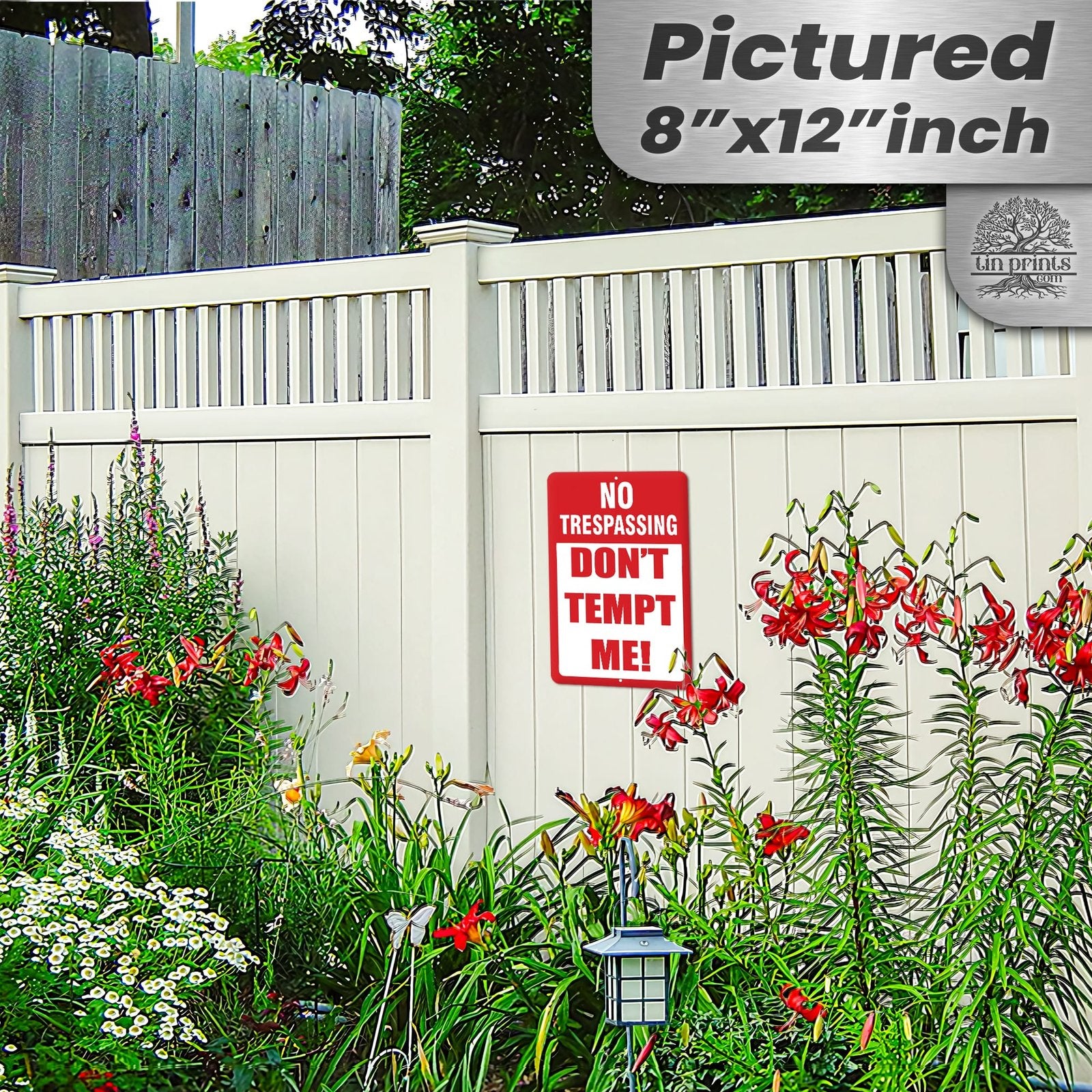 Do Not Tempt Me Warning Sign - No Trespassing Decor 7