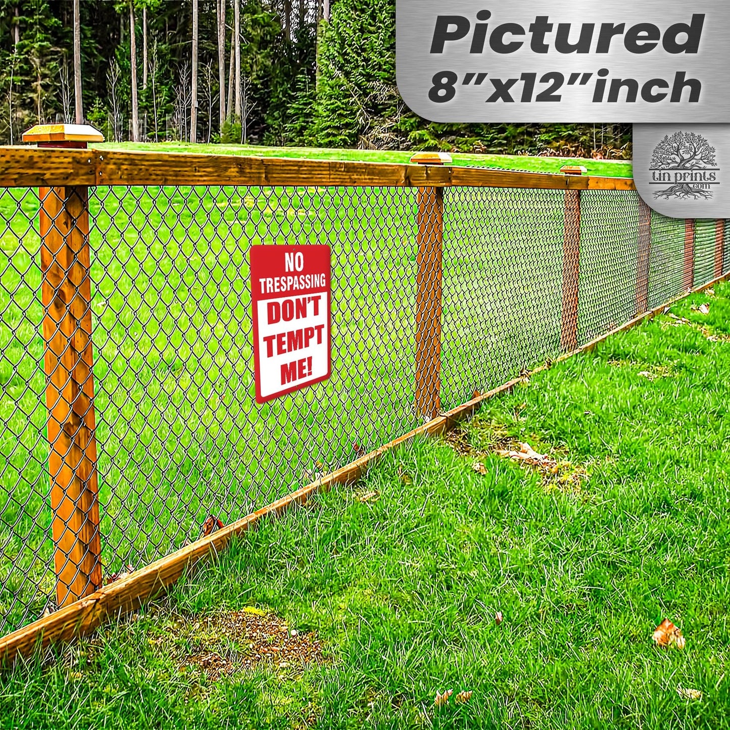 Do Not Tempt Me Warning Sign - No Trespassing Decor 9
