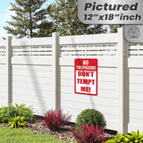 Do Not Tempt Me Warning Sign - No Trespassing Decor 13