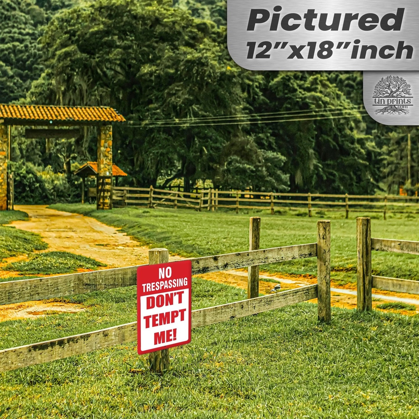 Do Not Tempt Me Warning Sign - No Trespassing Decor 14