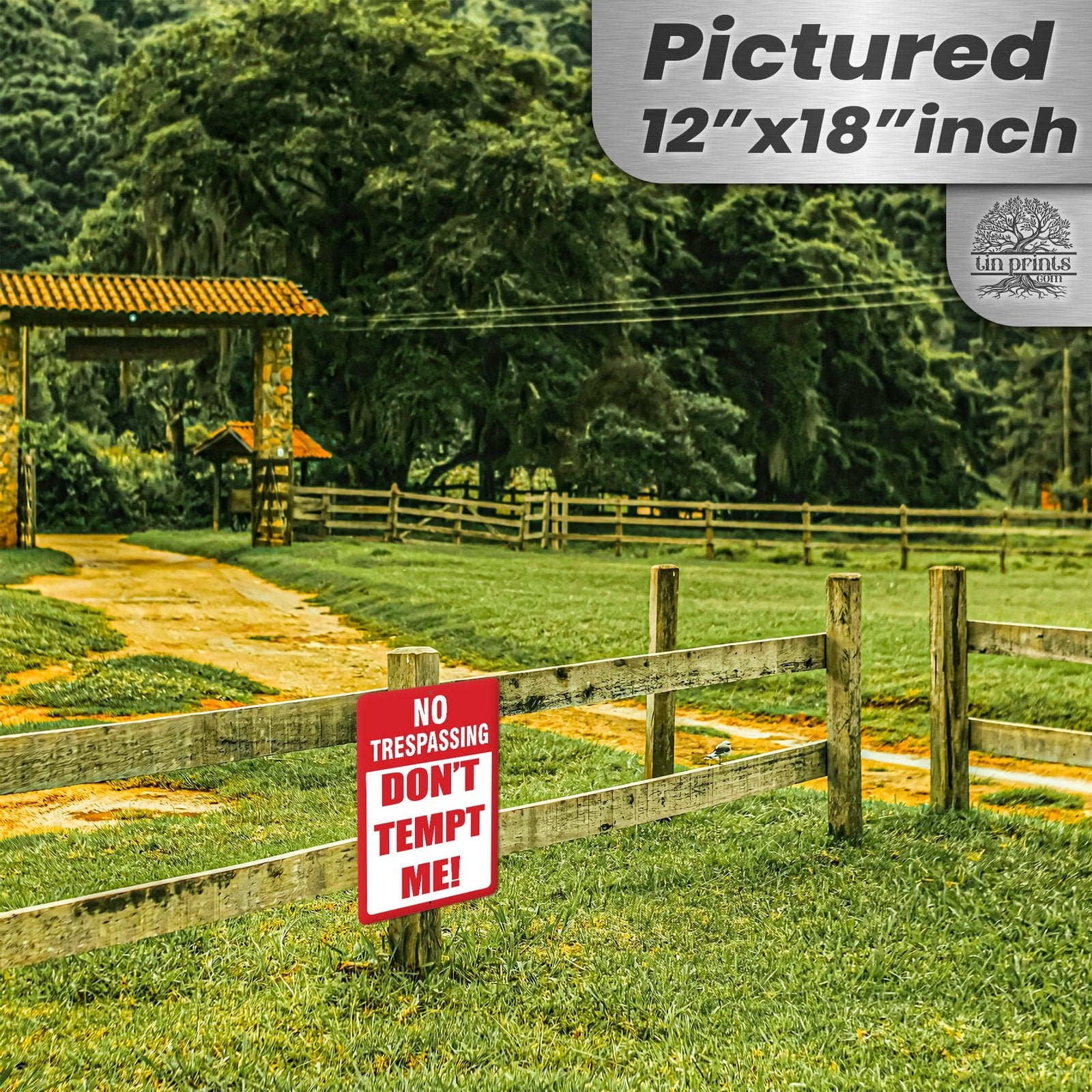 Do Not Tempt Me Warning Sign - No Trespassing Decor 14