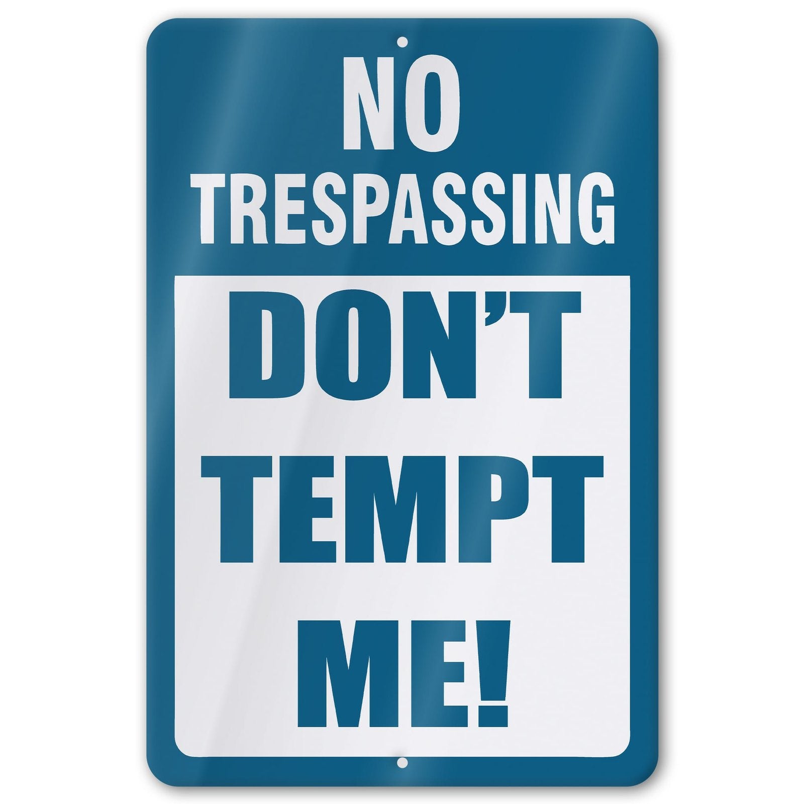 Do Not Tempt Me Warning Sign - No Trespassing Decor 17