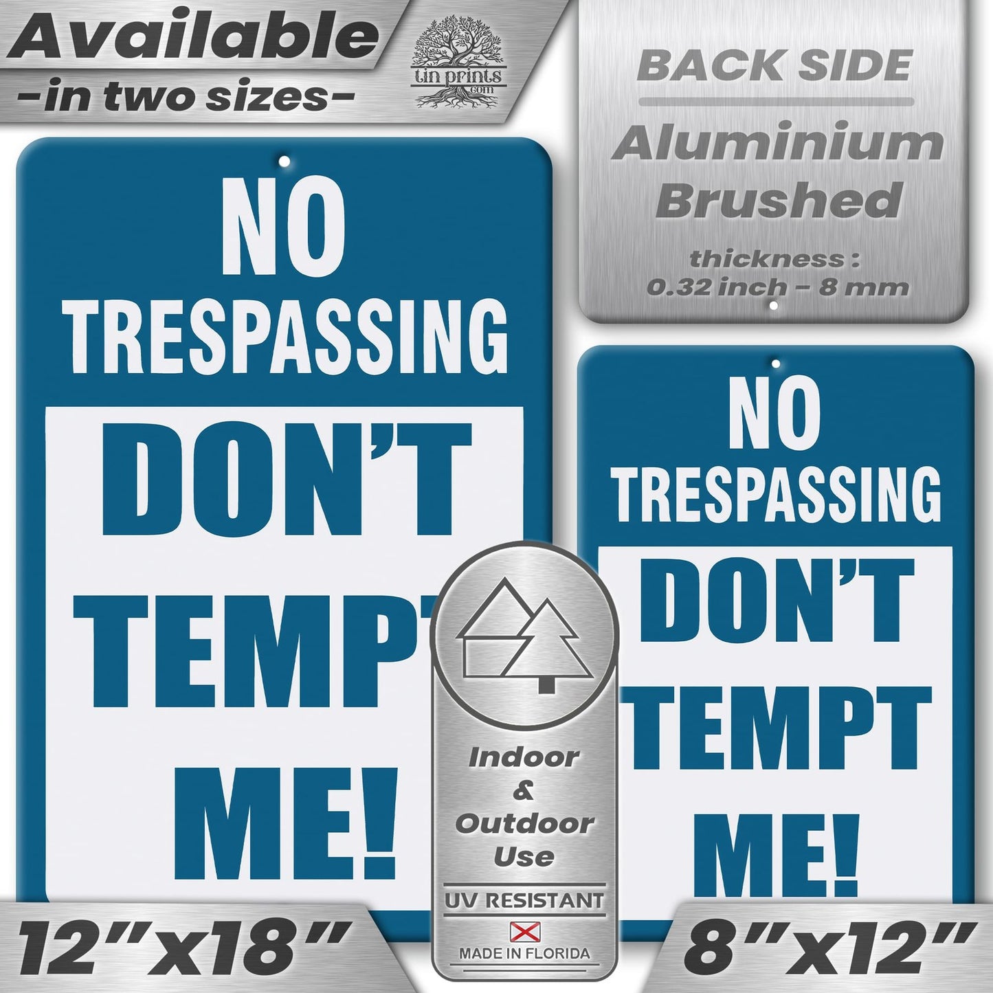 Do Not Tempt Me Warning Sign - No Trespassing Decor 18