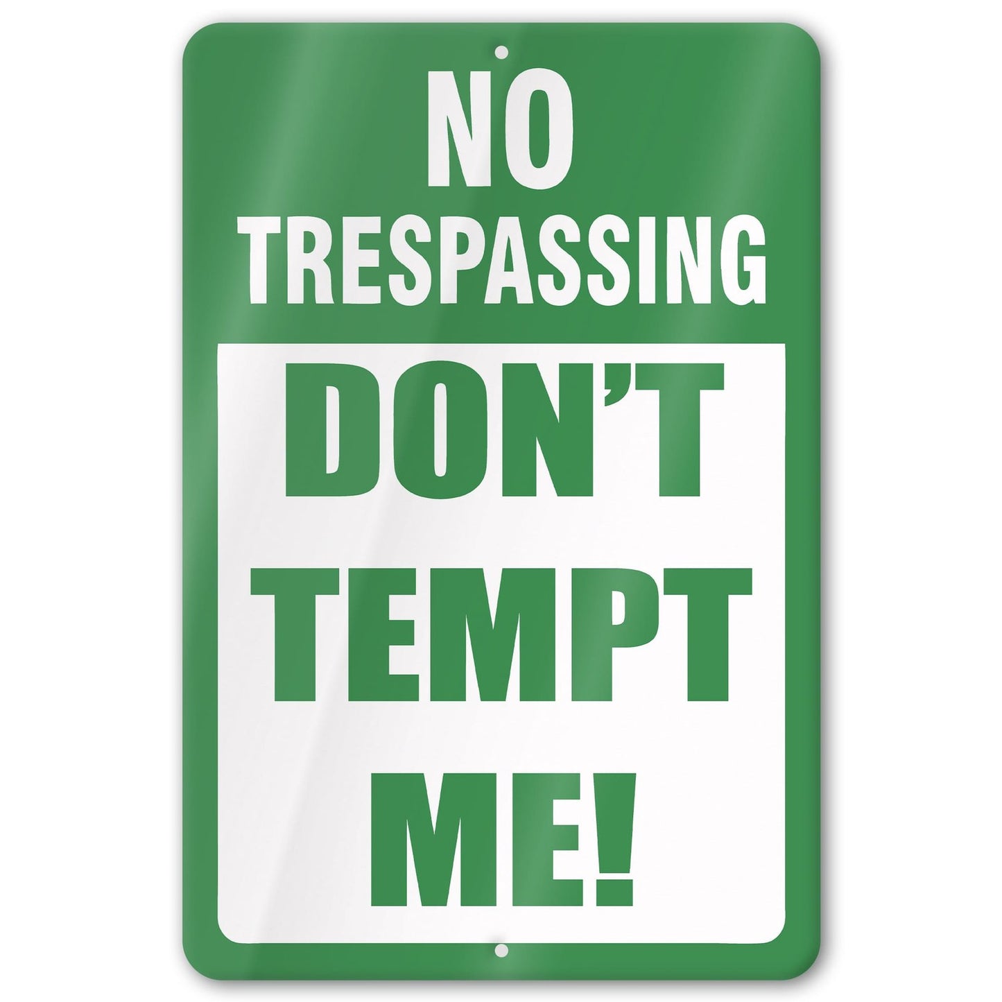 Do Not Tempt Me Warning Sign - No Trespassing Decor 33