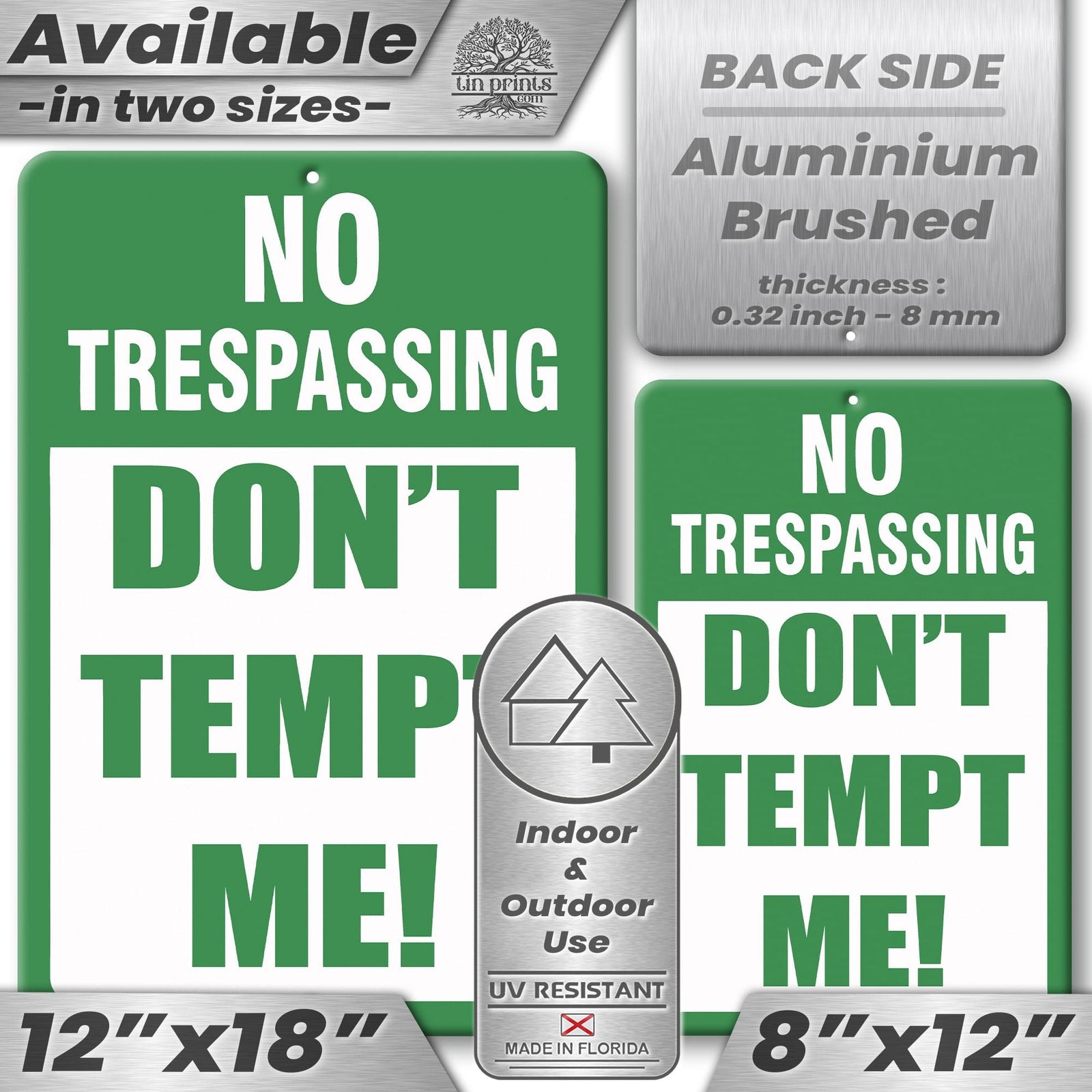 Do Not Tempt Me Warning Sign - No Trespassing Decor 34