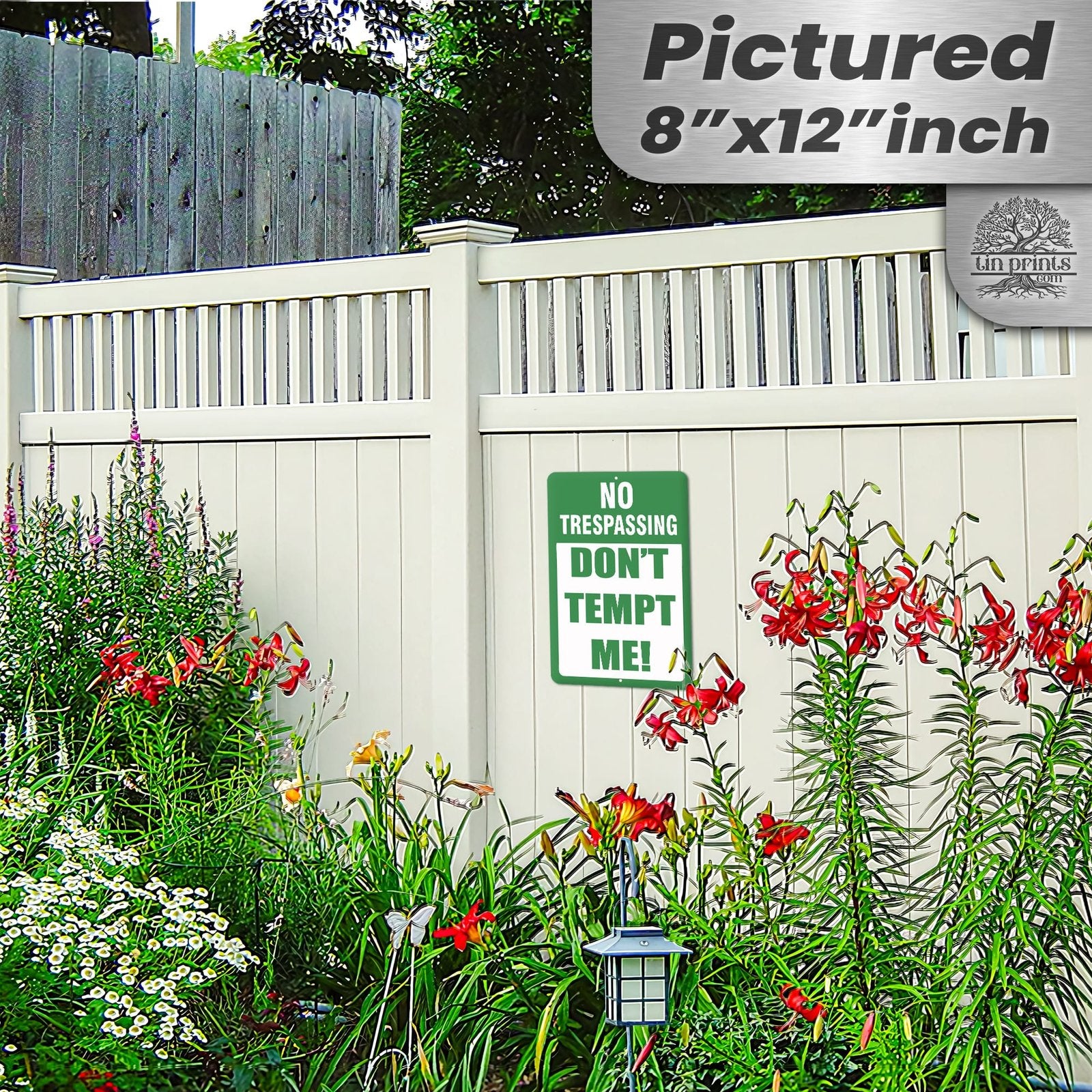 Do Not Tempt Me Warning Sign - No Trespassing Decor 39