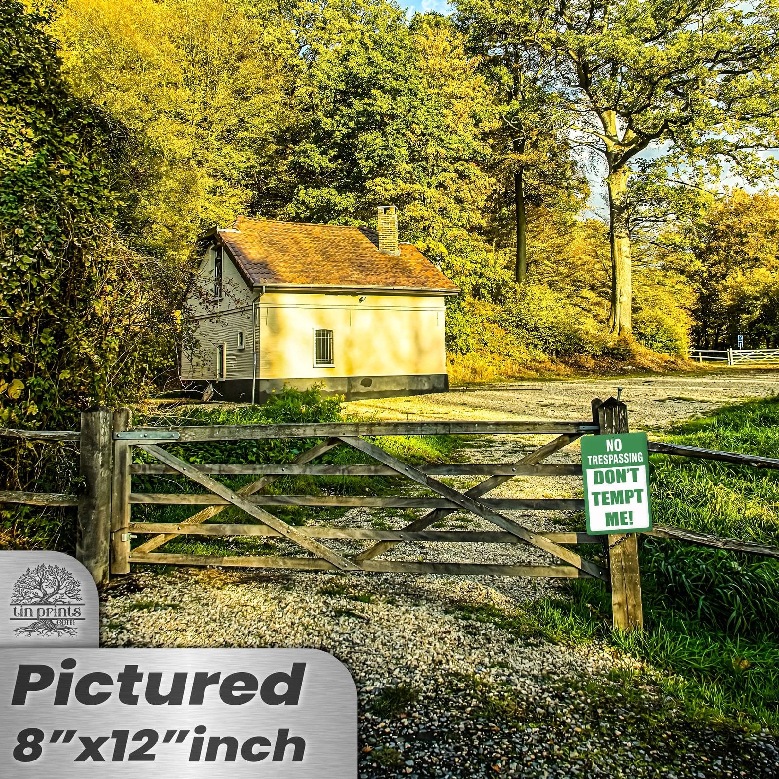 Do Not Tempt Me Warning Sign - No Trespassing Decor 40