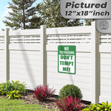 Do Not Tempt Me Warning Sign - No Trespassing Decor 45