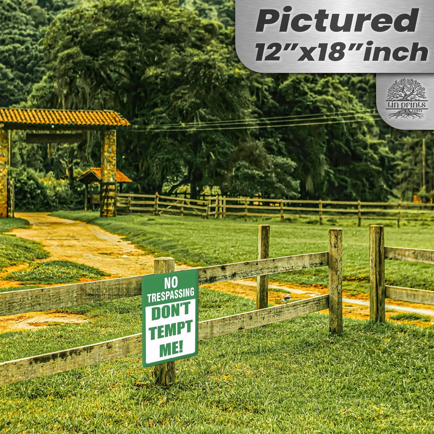 Do Not Tempt Me Warning Sign - No Trespassing Decor 46