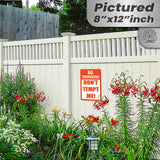 Do Not Tempt Me Warning Sign - No Trespassing Decor 55