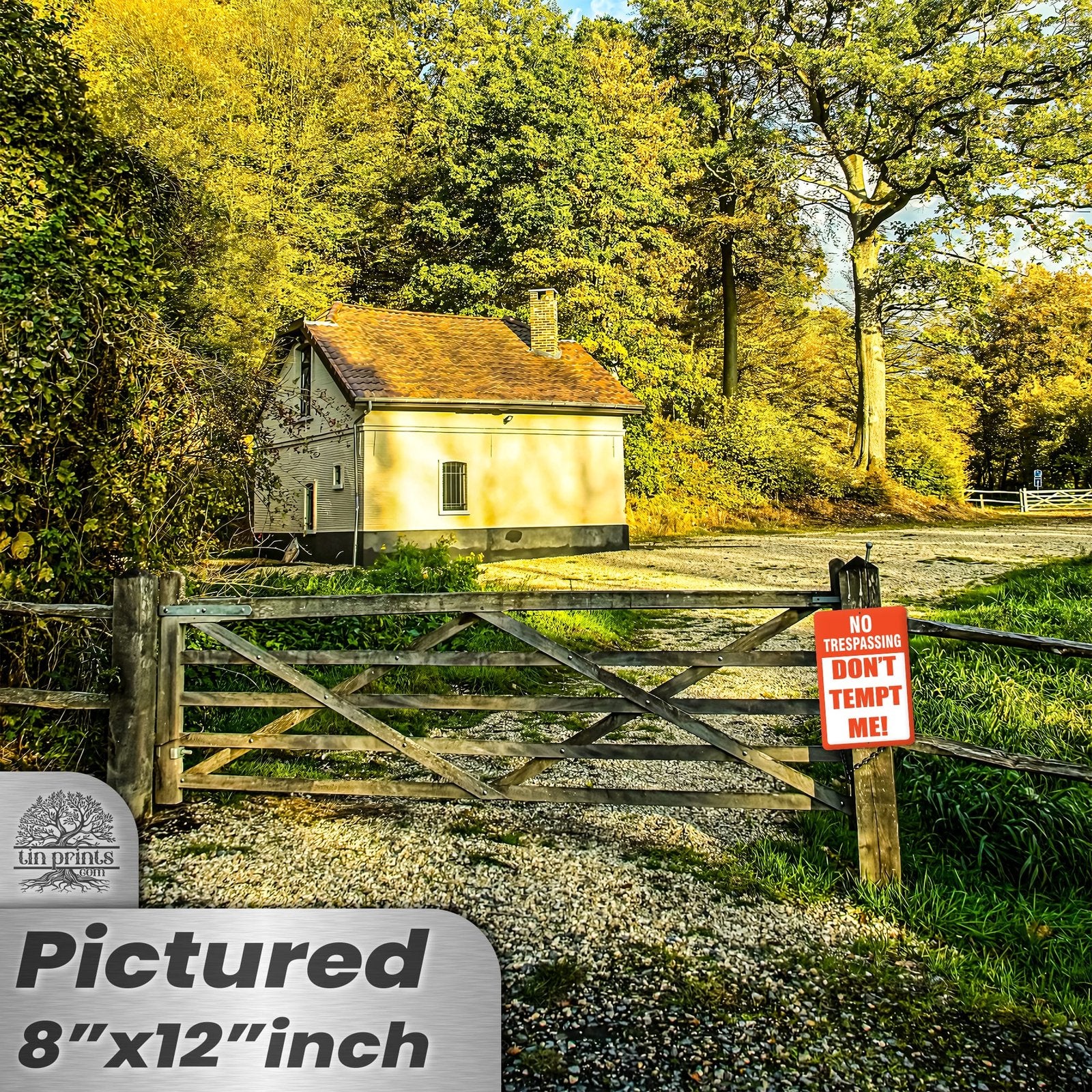 Do Not Tempt Me Warning Sign - No Trespassing Decor 56