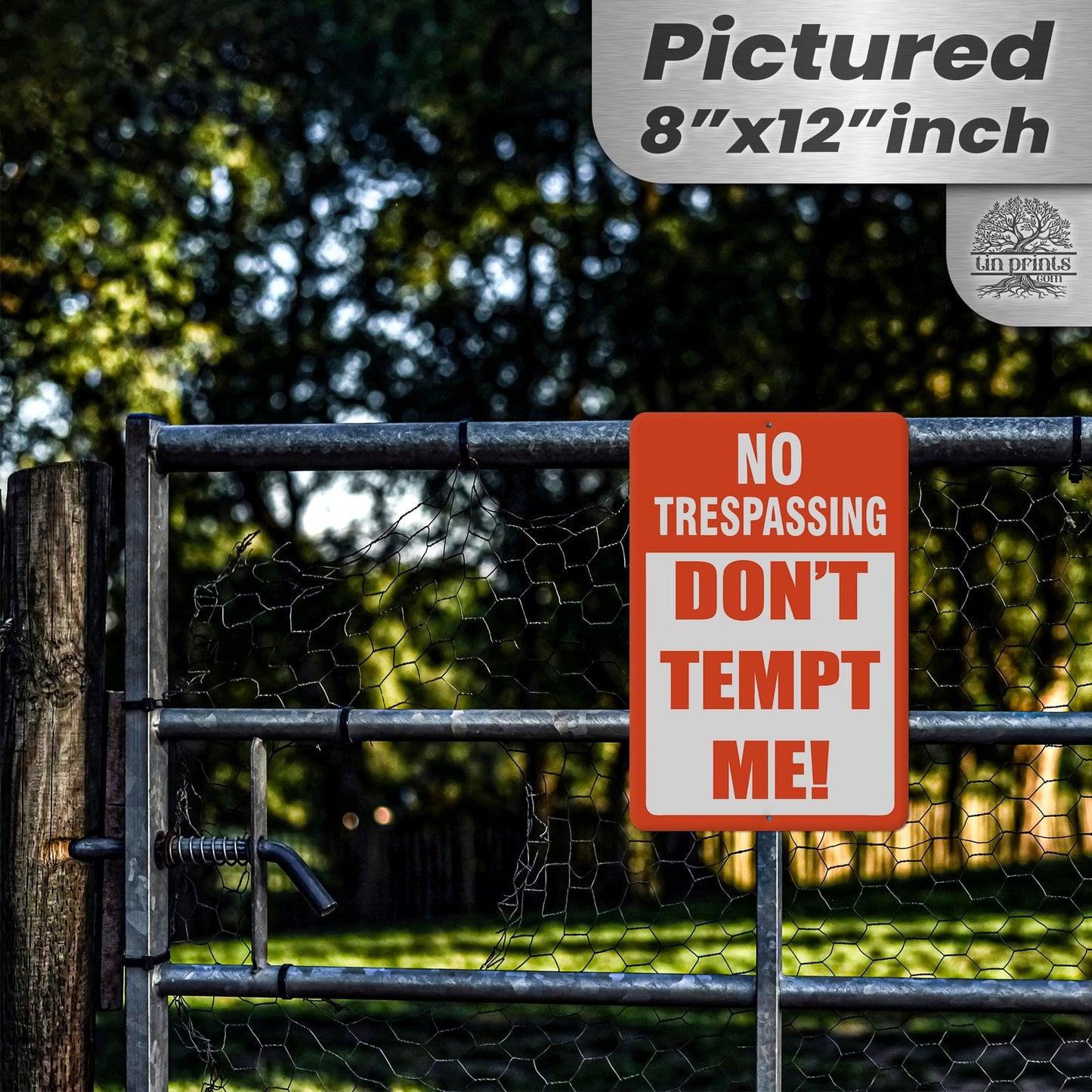 Do Not Tempt Me Warning Sign - No Trespassing Decor 58