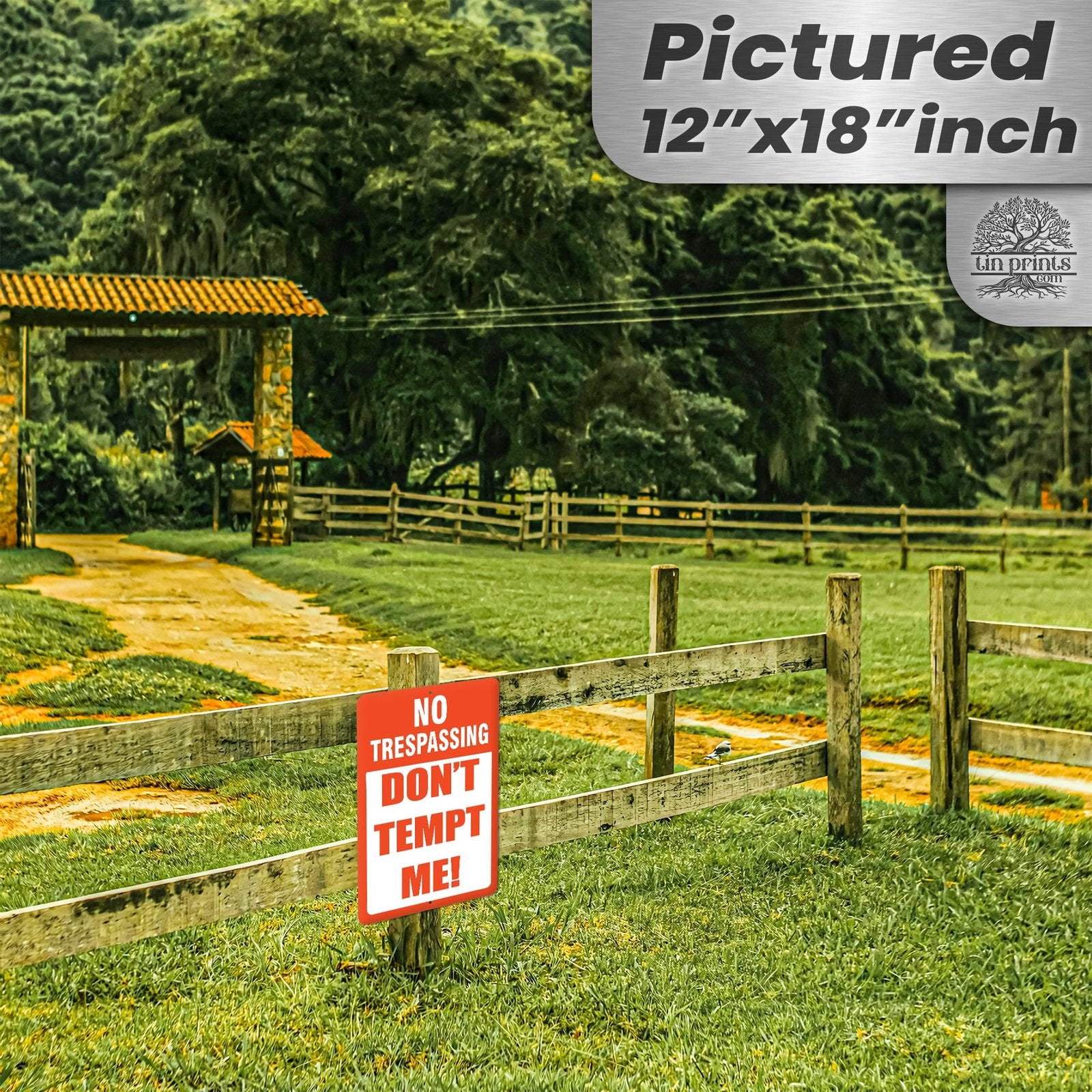 Do Not Tempt Me Warning Sign - No Trespassing Decor 62