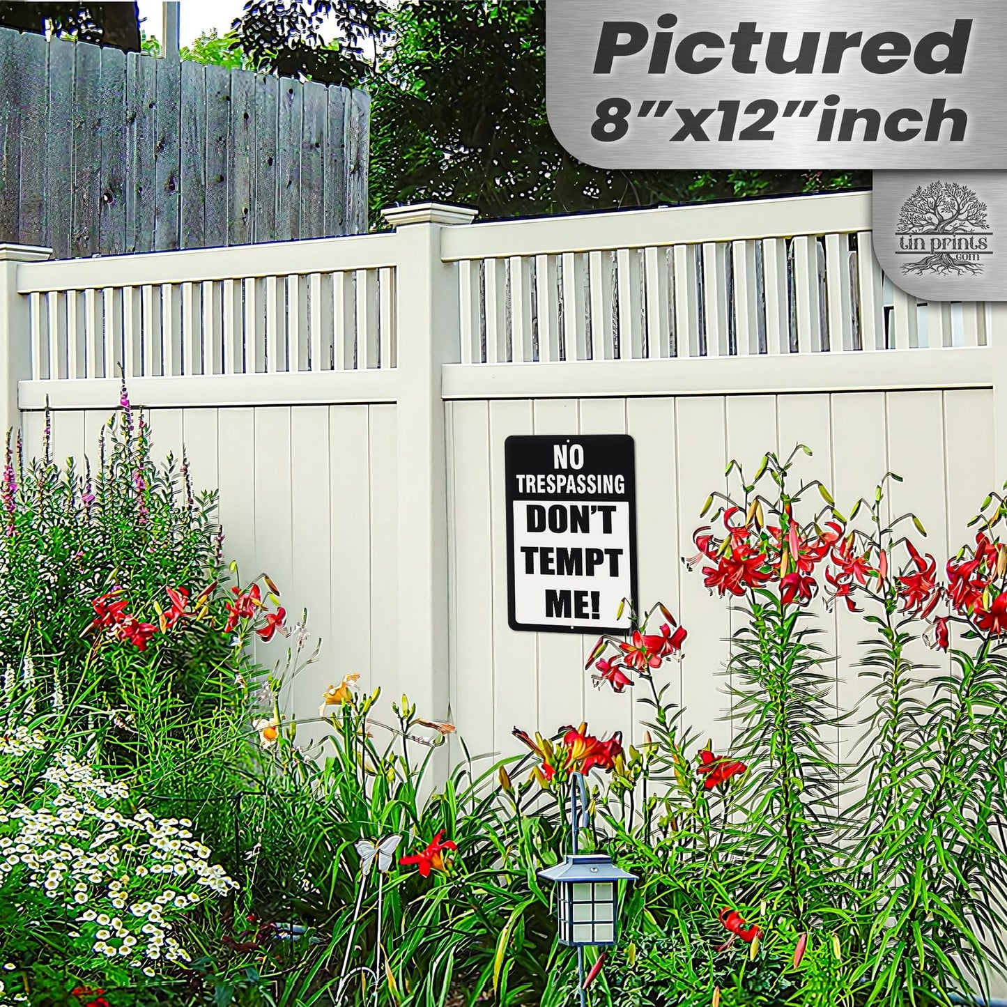 Do Not Tempt Me Warning Sign - No Trespassing Decor 71