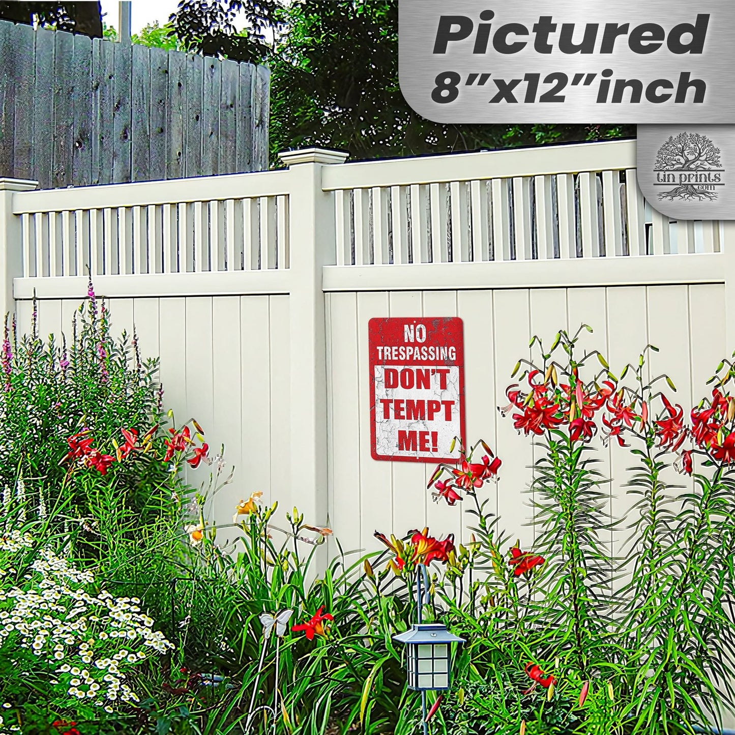 Do Not Tempt Me Warning Sign - No Trespassing Decor 87