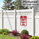 Do Not Tempt Me Warning Sign - No Trespassing Decor 93