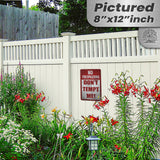 Do Not Tempt Me Warning Sign - No Trespassing Decor 119