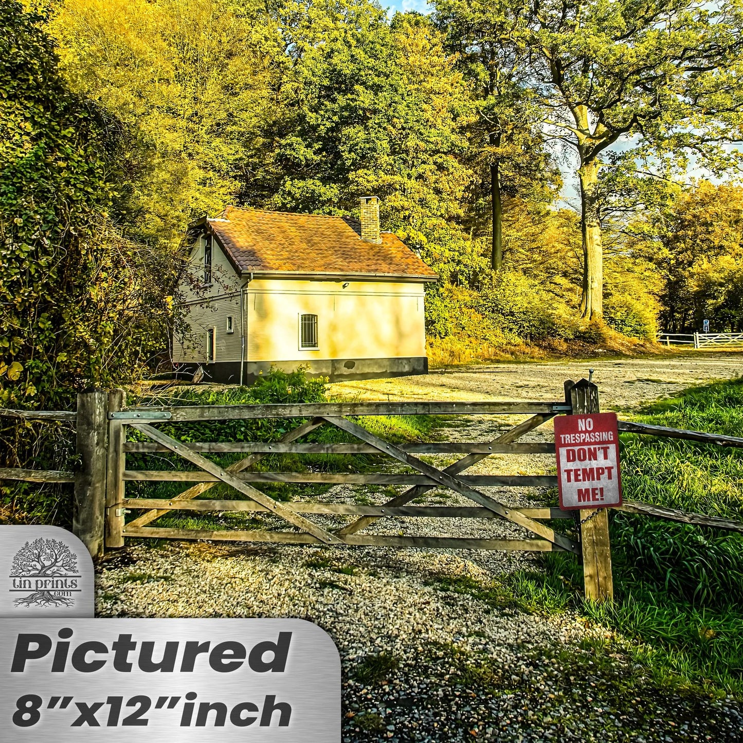 Do Not Tempt Me Warning Sign - No Trespassing Decor 120
