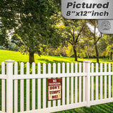 Do Not Tempt Me Warning Sign - No Trespassing Decor 134