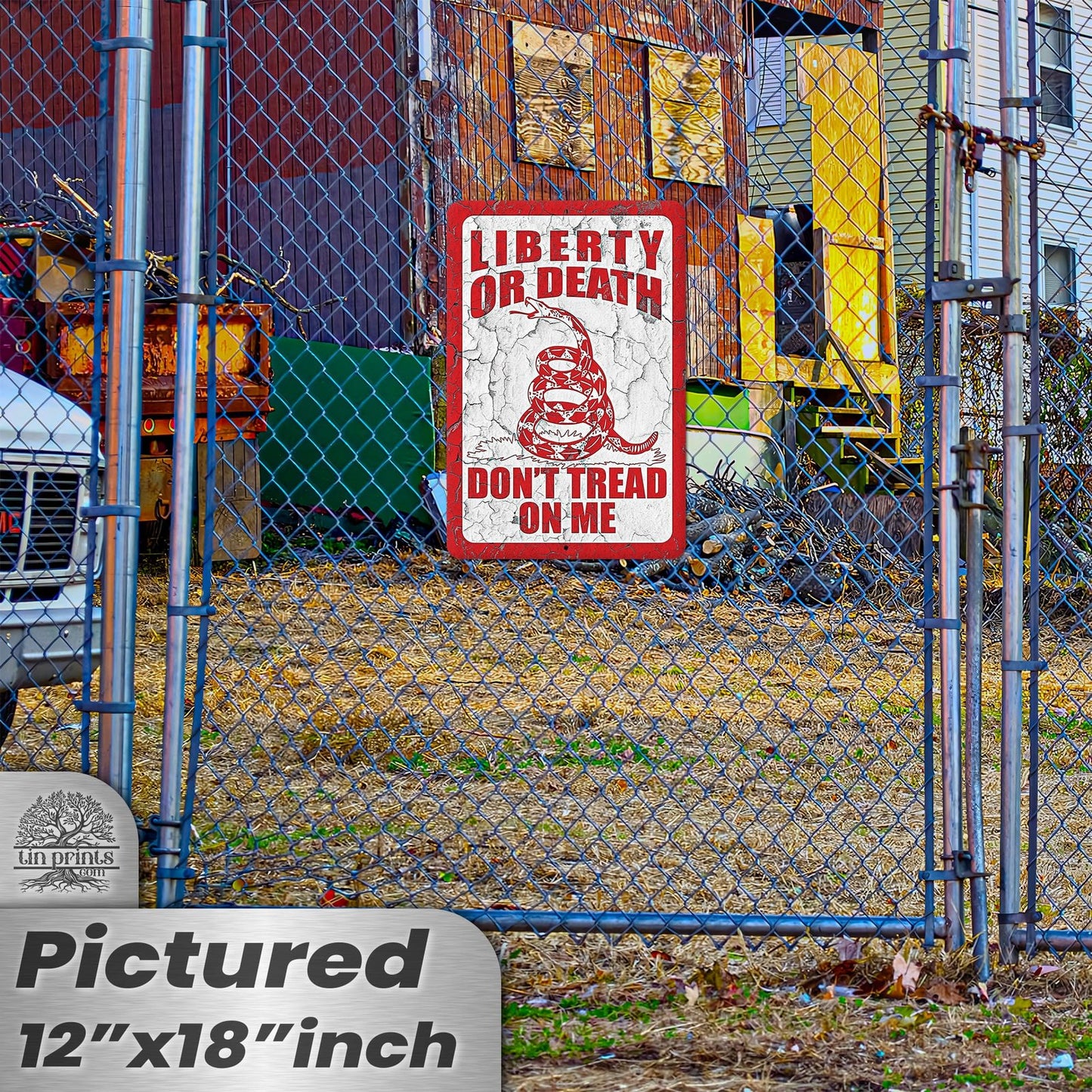 Do Not Tread On Me - Liberty or Death Metal Sign 96
