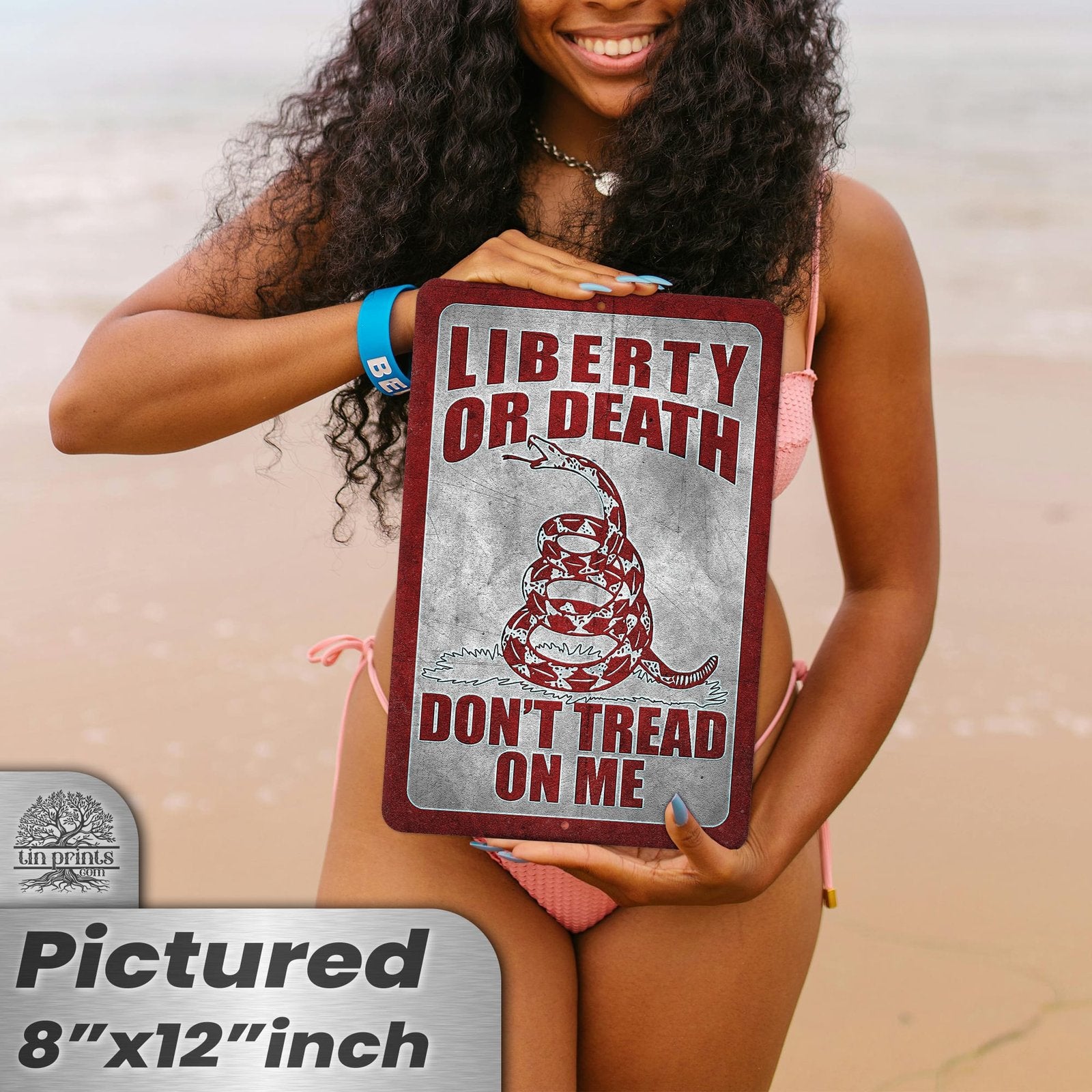 Do Not Tread On Me - Liberty or Death Metal Sign 117