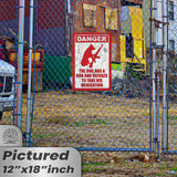 Dog Has A Gun No Trespassing - Funny Security Sign 96