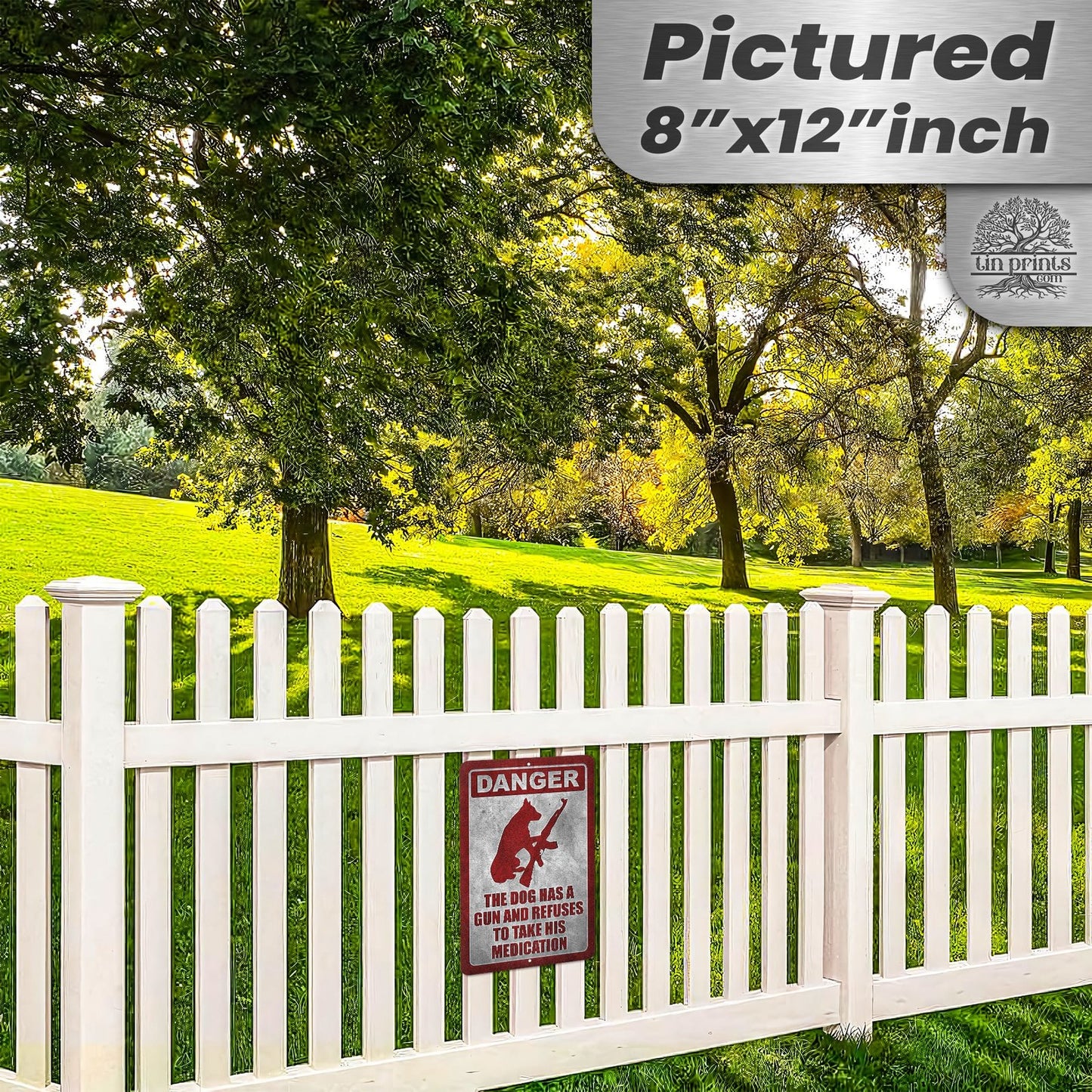 Dog Has A Gun No Trespassing - Funny Security Sign 118