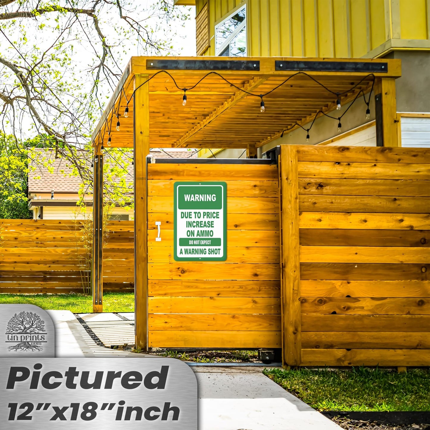 No Warning Shot Trespassing Sign - Ammo Price 47