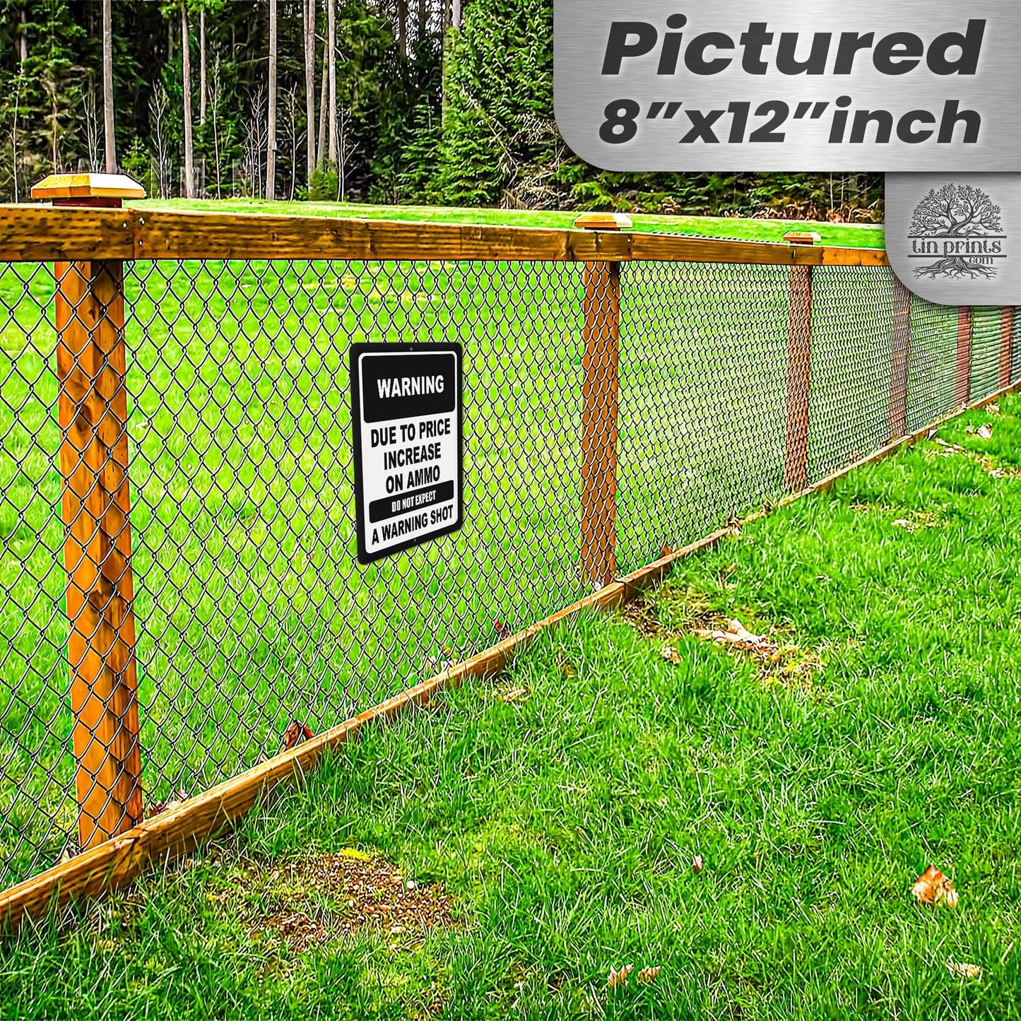 No Warning Shot Trespassing Sign - Ammo Price 73