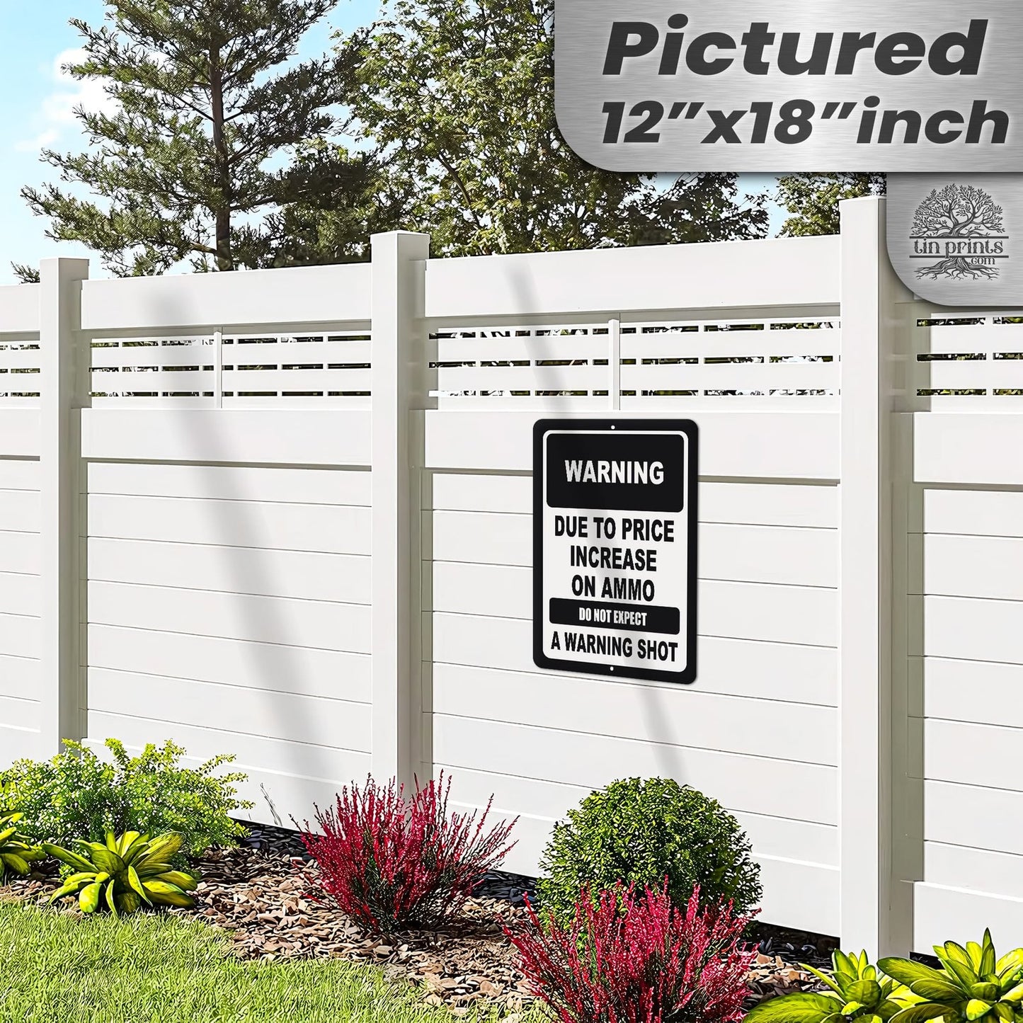 No Warning Shot Trespassing Sign - Ammo Price 77