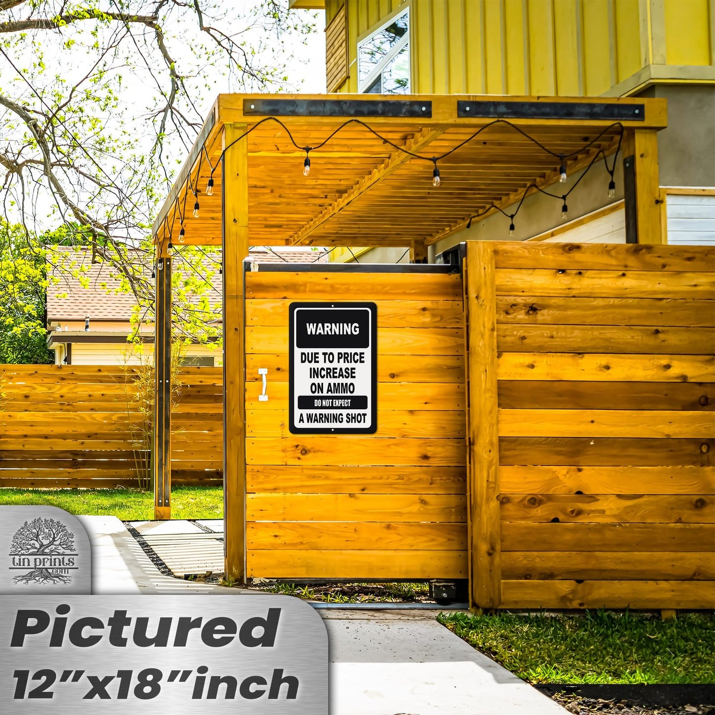 No Warning Shot Trespassing Sign - Ammo Price 79